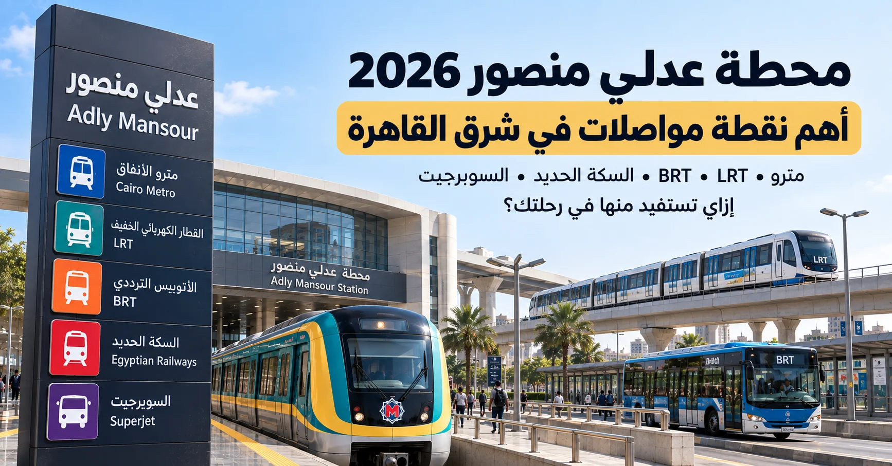 محطة عدلي منصور 2026.. ليه هي أهم نقطة مواصلات في شرق القاهرة؟