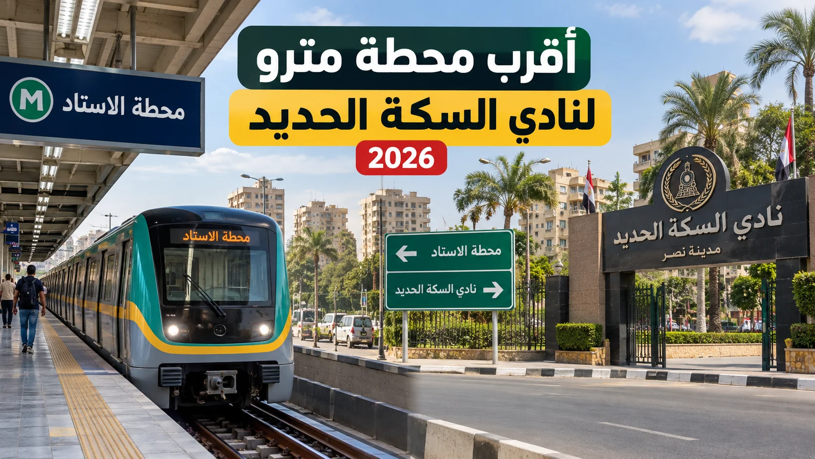 أقرب محطة مترو لنادي السكة الحديد 2026 | طريقة الوصول
