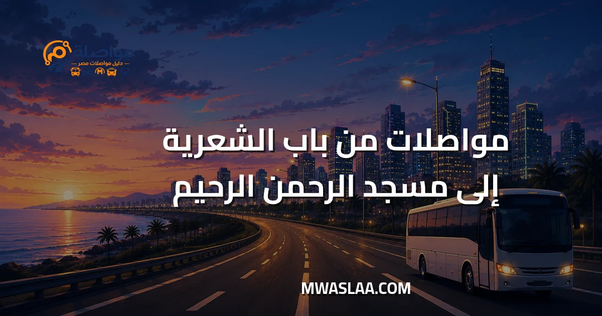 مواصلات من باب الشعرية إلى مسجد الرحمن الرحيم