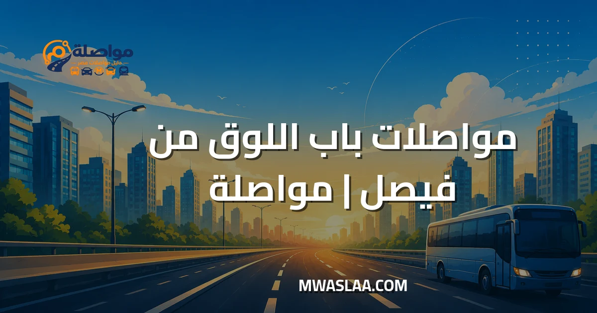 مواصلات باب اللوق من فيصل وطريقة الوصول