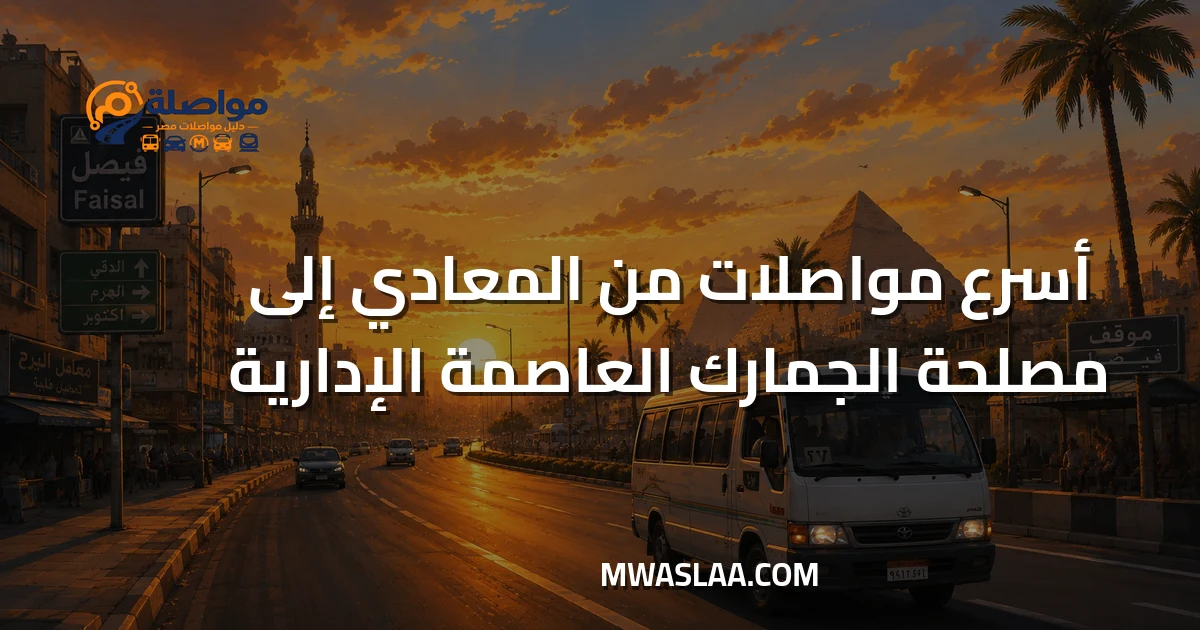 مواصلات مصلحة الجمارك العاصمة الإدارية من المعادي وطريقة الوصول