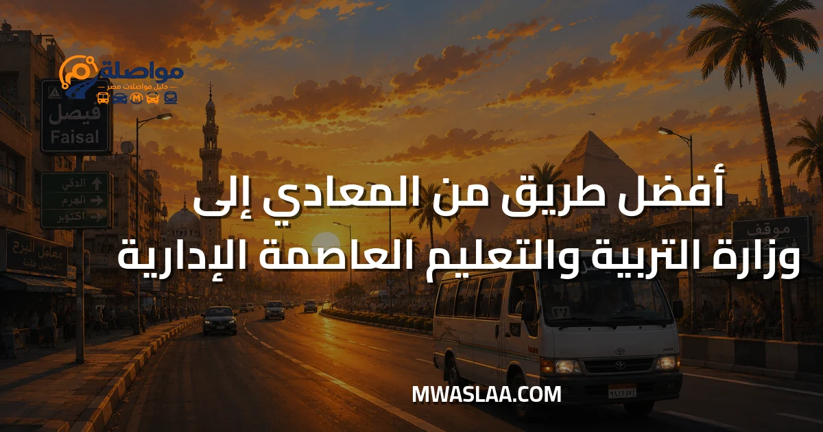 مواصلات وزارة التربية والتعليم العاصمة الإدارية من المعادي